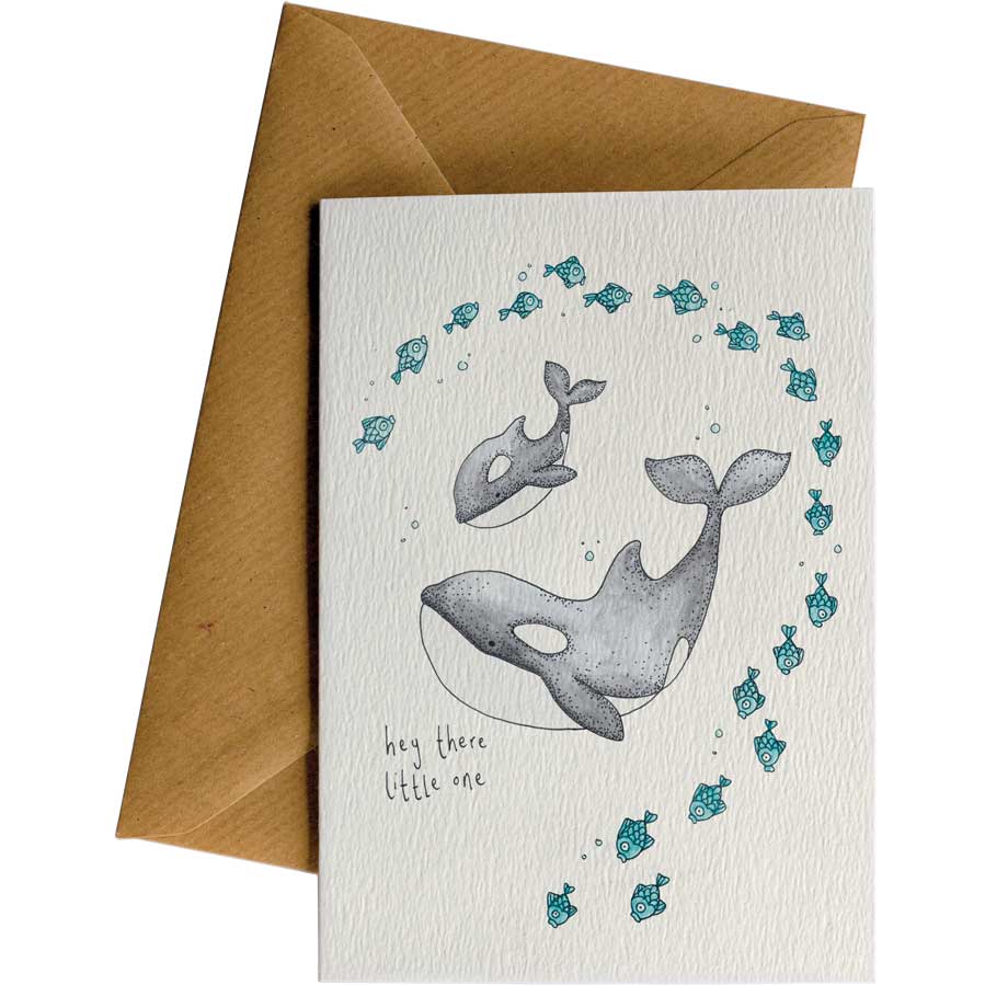 Baby Orca - Welcome Baby Card