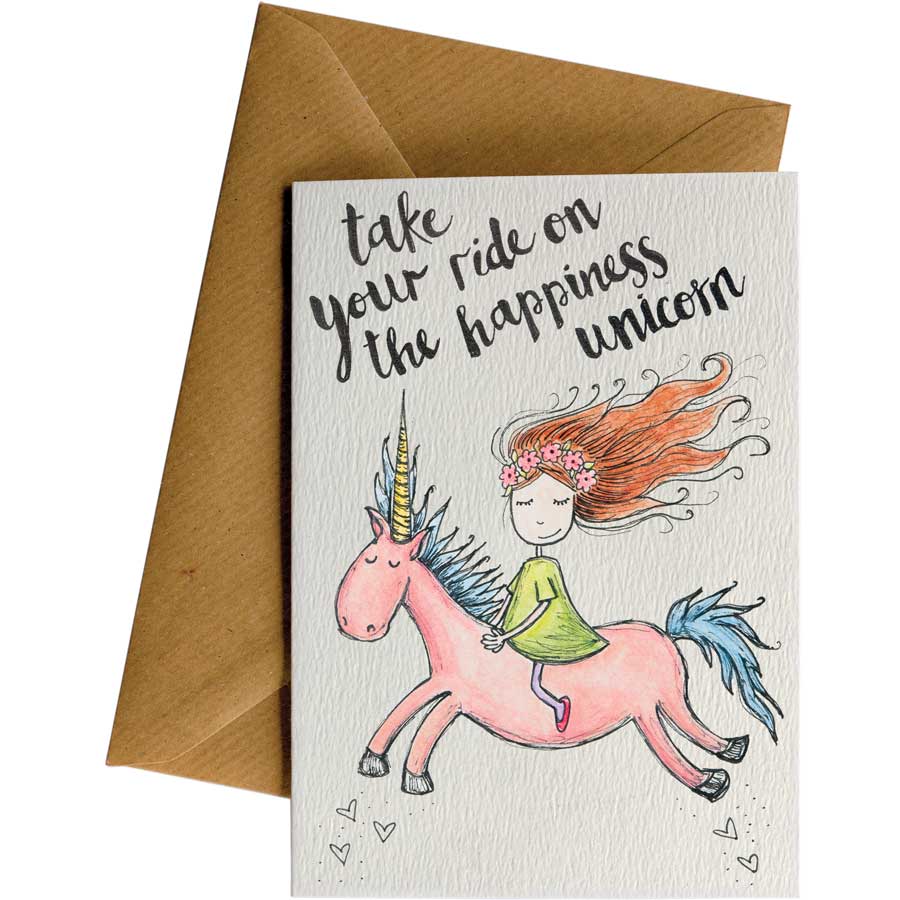 Happiness Unicorn - Kids Birthday Card